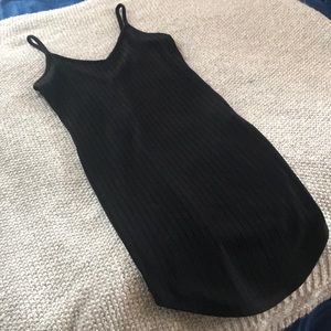 NWT Forever 21 Black Ribbed Tank Dress